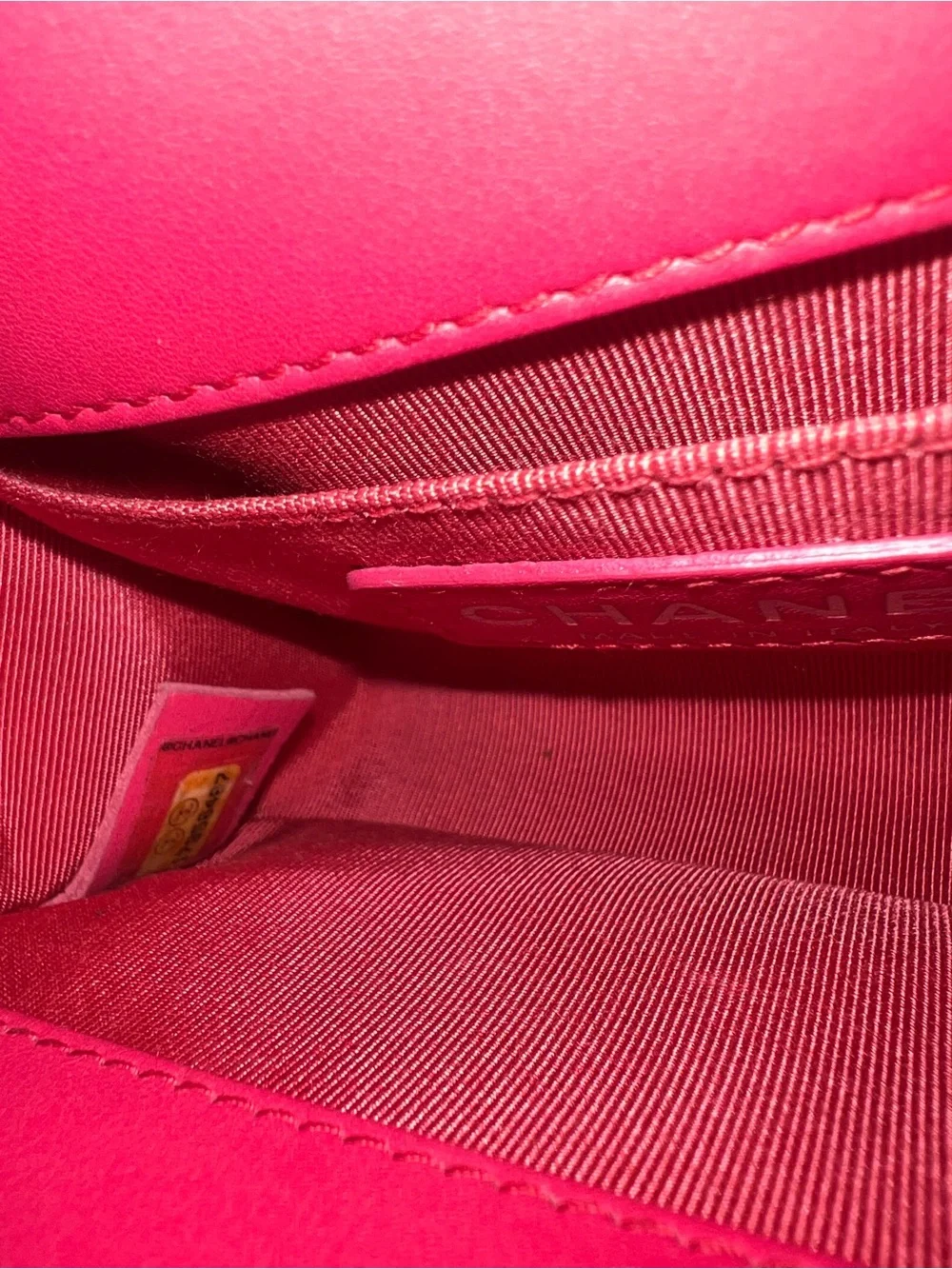 Chanel Quilted Hot Pink flap boy bag